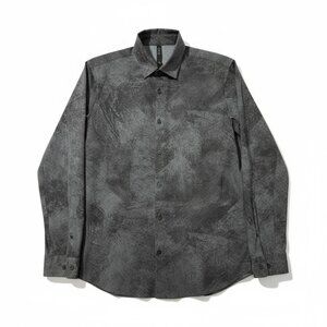 Lululemon Airing Easy Long Sleeve Shirt Men's XL Ventlight Mesh Pixel Print Grey